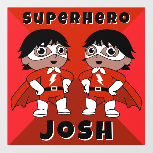 Boys Nursery Superhero Art Wall Decal