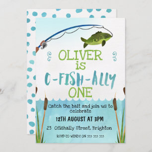 Boys O-Fish_Ally Watercolor Birthday Invitation