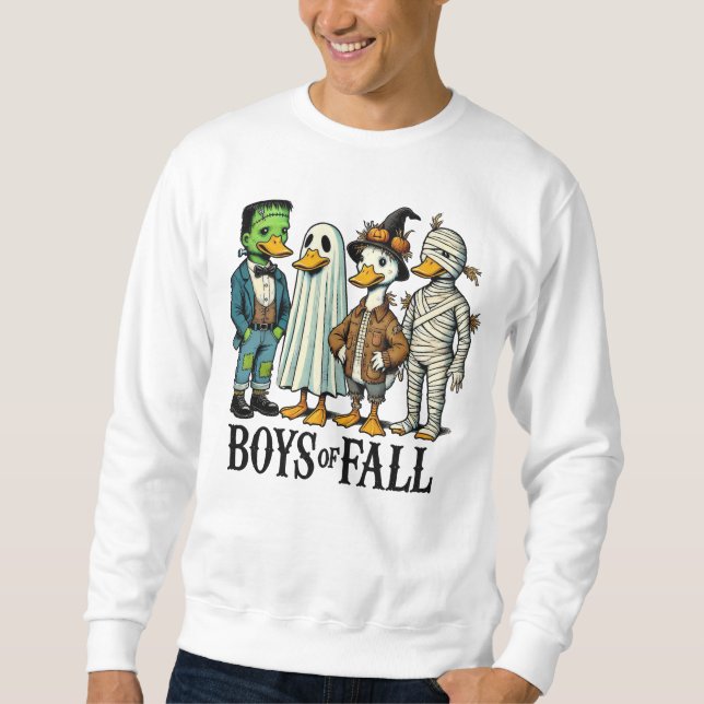 Boys of Fall Halloween Ducks Sweatshirt (Front)
