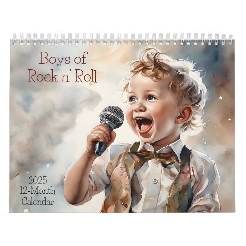 Boys of Rock and Roll 2025 Calendar 12 Months