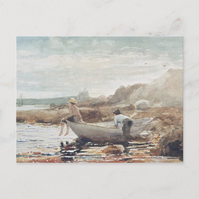 Boys on the Beach Postcard (Front)