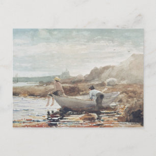 Boys on the Beach Postcard