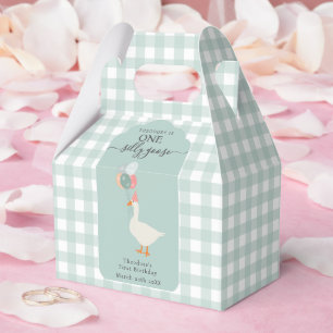Boy's One Silly Goose 1st Birthday Party Favor Boxes