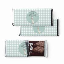 Boy's One Silly Goose 1st Birthday Party Hershey Bar Favors