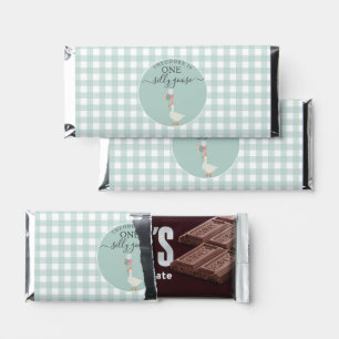 Boy's One Silly Goose 1st Birthday Party Hershey Bar Favors