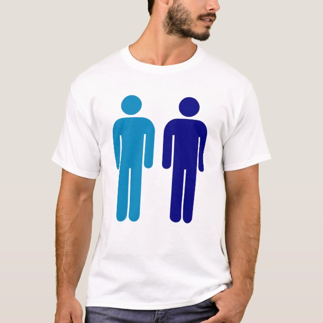 Boys Only Gay Pride Blue Men T-Shirt (Front)