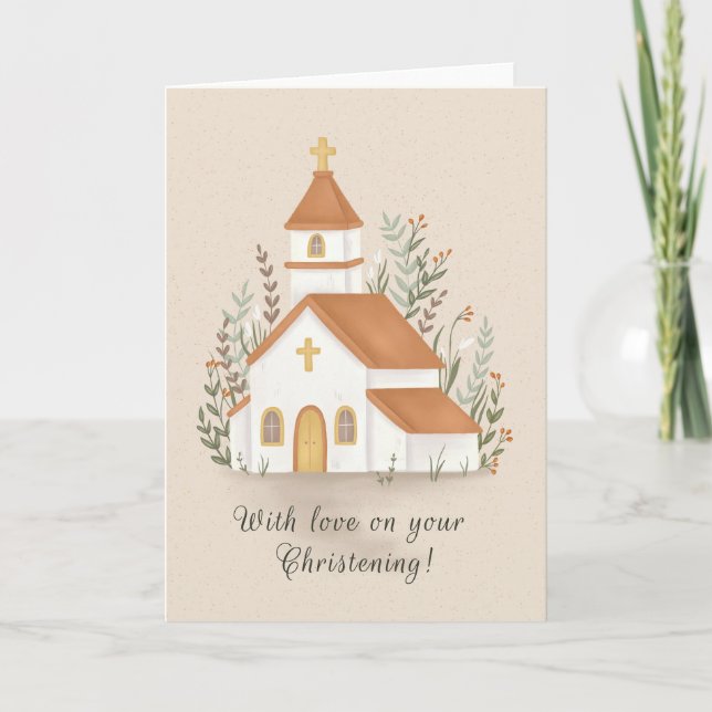 Boys Or Girls Christening Church Card (Front)