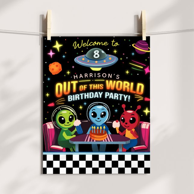 Boys Out Of This World Space Alien Welcome Sign (Creator Uploaded)