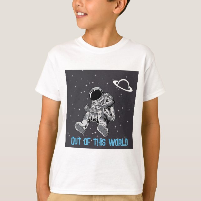 Boy's Outer Space Cotton T-shirt | kid's Clothes (Front)