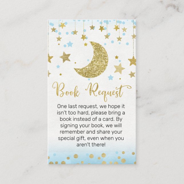 Boys Over The Moon Book Request Insert (Front)