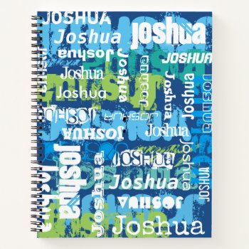 Boy's Personalized Custom Name Notebook by adams_apple at Zazzle