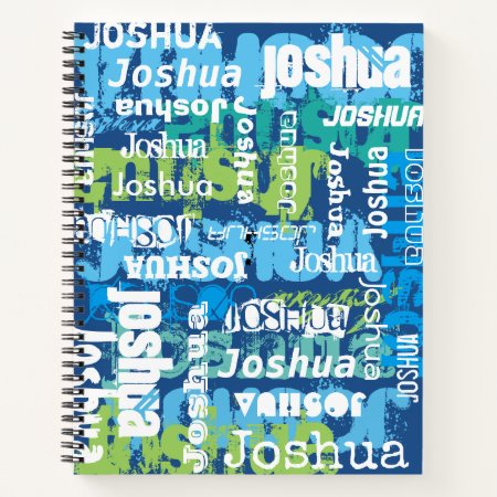 Boy's Personalized Custom Name Notebook