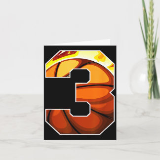 Boys Personalized Custom Number 3 Basball Card