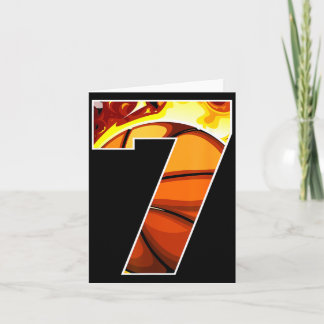 Boys Personalized Custom Number 7 Basball Card