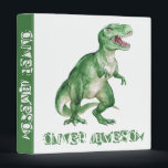 Boy's Personalized Dinosaur T Rex Kid's 3 Ring Binder<br><div class="desc">Dinosaur T Rex personalized kid's binder for boys or girls. Scary green dino! Prehistoric bad boy of the late jurassic period.</div>