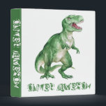 Boy's Personalized Dinosaur T Rex Kid's 3 Ring Binder<br><div class="desc">Dinosaur T Rex personalized kid's binder for boys or girls. Scary green dino! Prehistoric bad boy of the late jurassic period.</div>