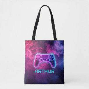 Boys Personalized Gamer Controller Tote Bag