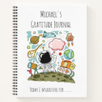 BOYS Personalized Gratitude Journal Space Theme 3