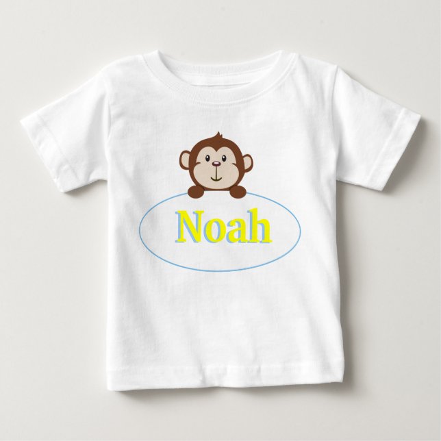 Boys Personalized Monkey Shirt (Front)