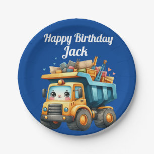 Boy's Personalized name Happy Birthday Paper Plates