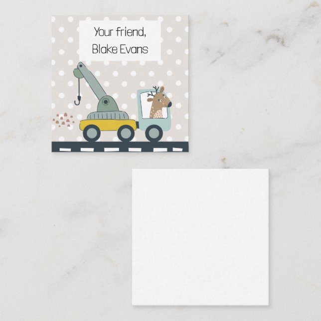 Boys Personalized Quirky Equipment Card (Front/Back)