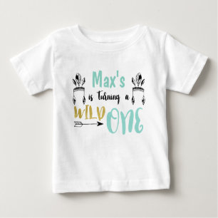 Boys Personalized Wild One Raglan Shirt