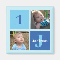 Boys Photo Collage Custom Blue Kids Photograph