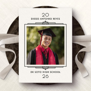 Boys Photo Letterpress Graduation Announcement
