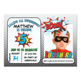 boys 5th birthday invitations zazzle