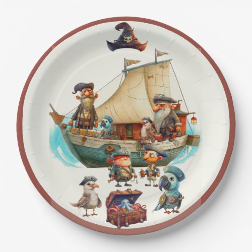 Boys Pirate Birthday Party Paper Plate