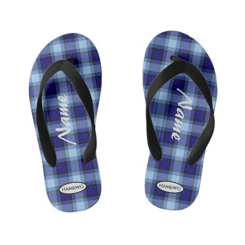 Boys Plaid Flip_flops HAMbWG Kids Flip Flops