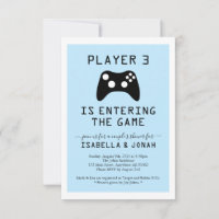 Boy's Player 3 Video Game Baby / Couple's Shower