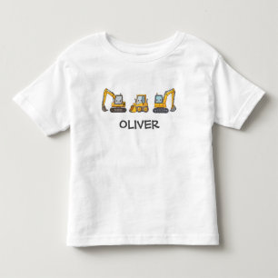 Boys' Playful Construction Vehicles Toddler T-shirt