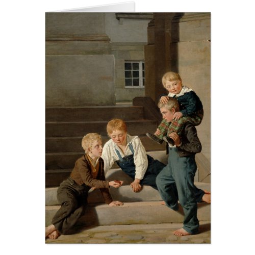 Boys Playing Dice in Front of Christiansborg