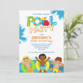 Boys Pool Party 10th Birthday Invitation | Zazzle