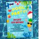 Boys Pool Party Birthday Invitation Zazzle