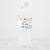 Boys Pool Party Birthday Water Bottle Label
