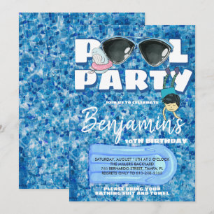 Boys Pool Party Invitation