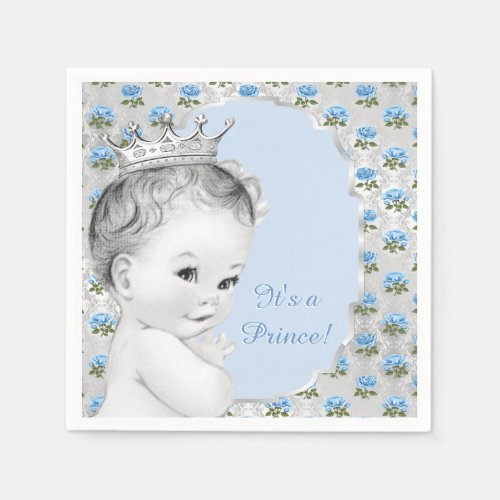 Boys Prince Baby Shower Napkins