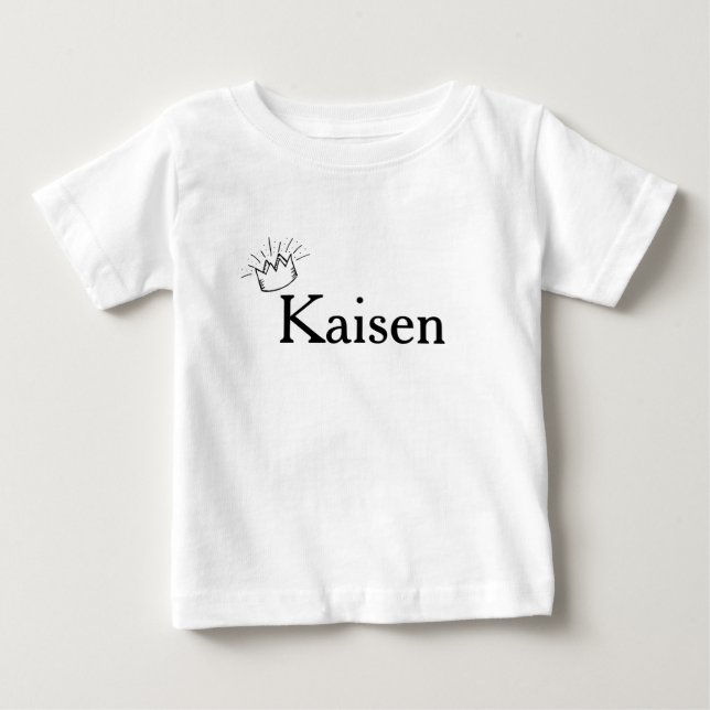 Boys Prince Crown Personalized Baby T-Shirt (Front)