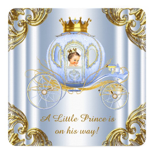 Boys Prince Royal Carriage Baby Shower Invitation Zazzle