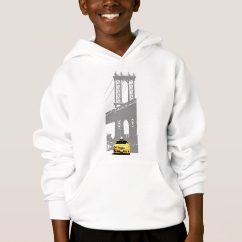 Boys Pullover Hoodies Nyc Yellow Taxi Brooklyn