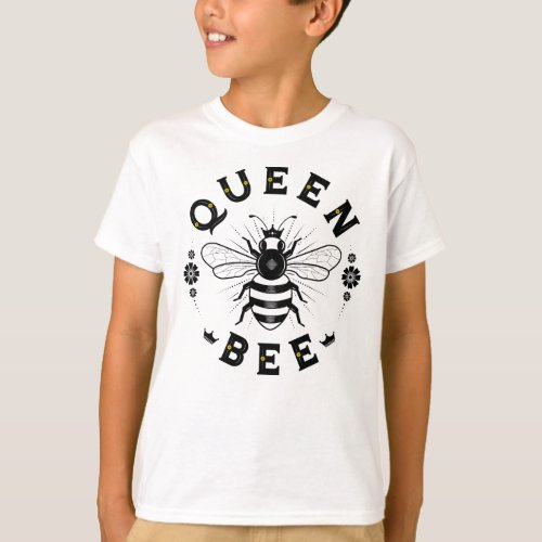 Boys Queen Bee  White T_Shirt