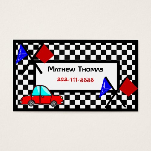 Boy's Racing Safety card Business Cards