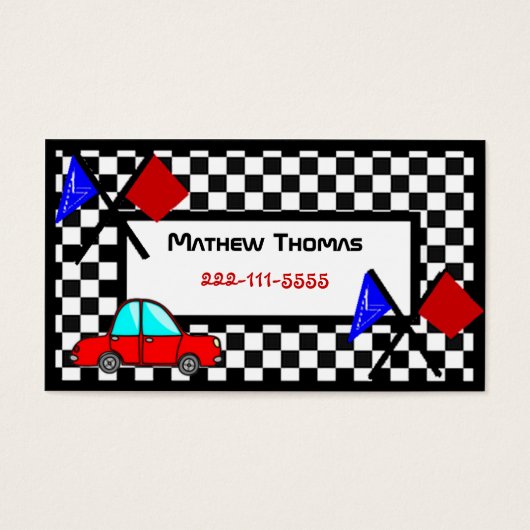 Boy's Racing Safety card (Front)