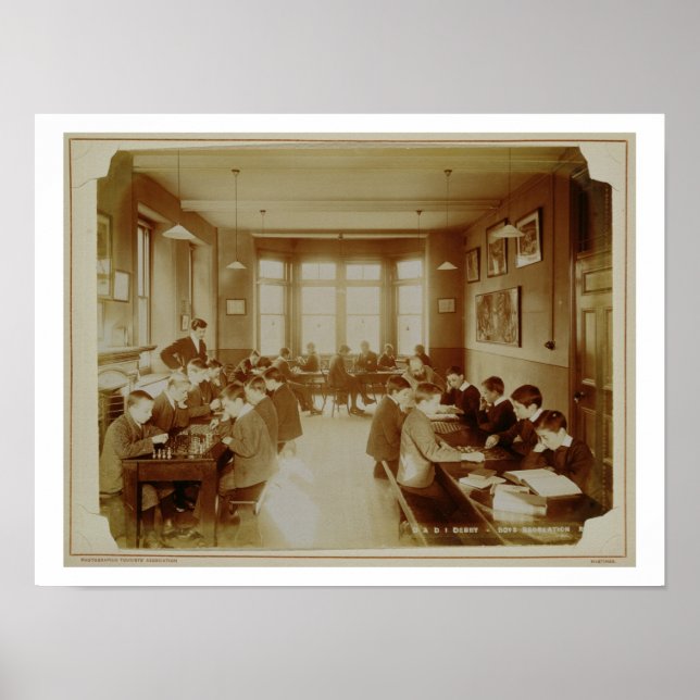 Boy's Recreation Room at the Deaf and Dumb Institu Poster (Front)