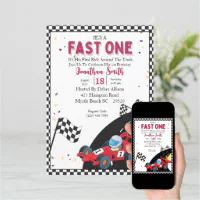 Kids Red Race Car Personalized Stationary Set - Modern Pink Paper