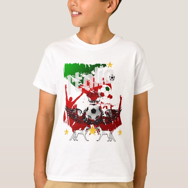 Boys retro style Italia ringer shirt (Front)