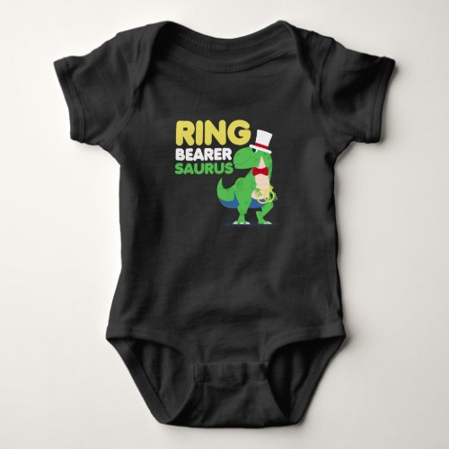 Boys Ring Bearer Dinosaur Rex Wedding Party Baby Bodysuit