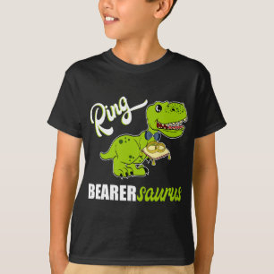 Boys Ring Bearer Dinosaur Rex Wedding Party Gift T-Shirt